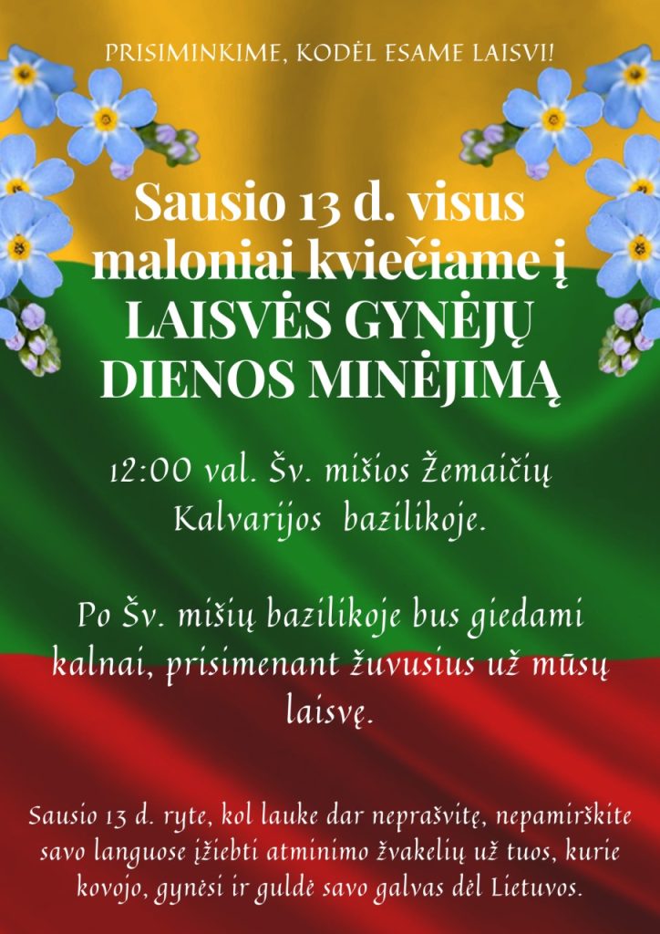 Sausio 13 d. renginiai