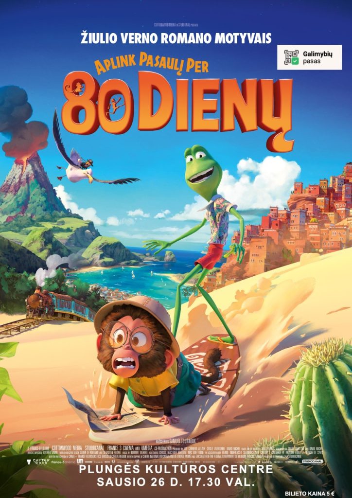 Kino filmas vaikams ,,Aplink pasaulį per 80 dienų"