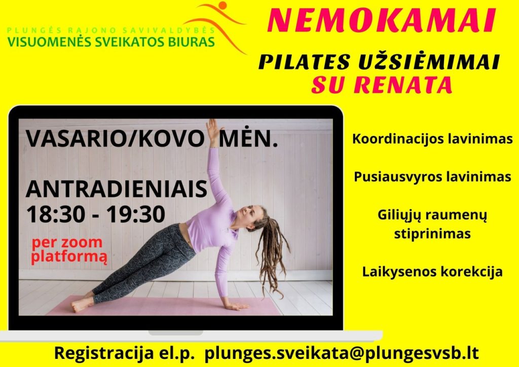 pilates užsiėmimai