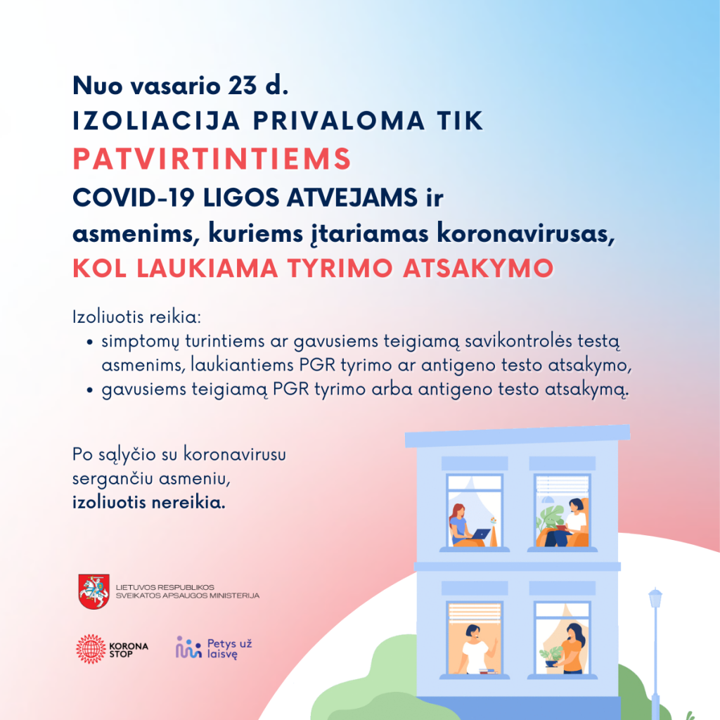 2022-02-22 privaloma izoliacija