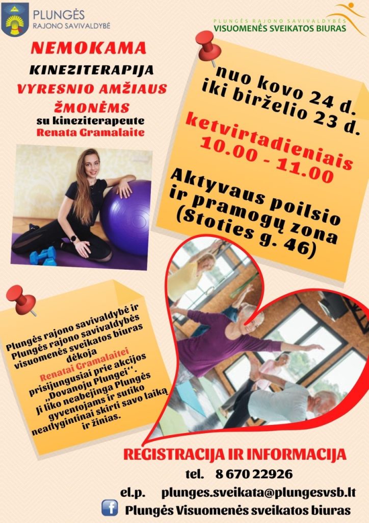 2022-03 kineziterapeutė Renata Gramalaitė Dovanoju Plungei
