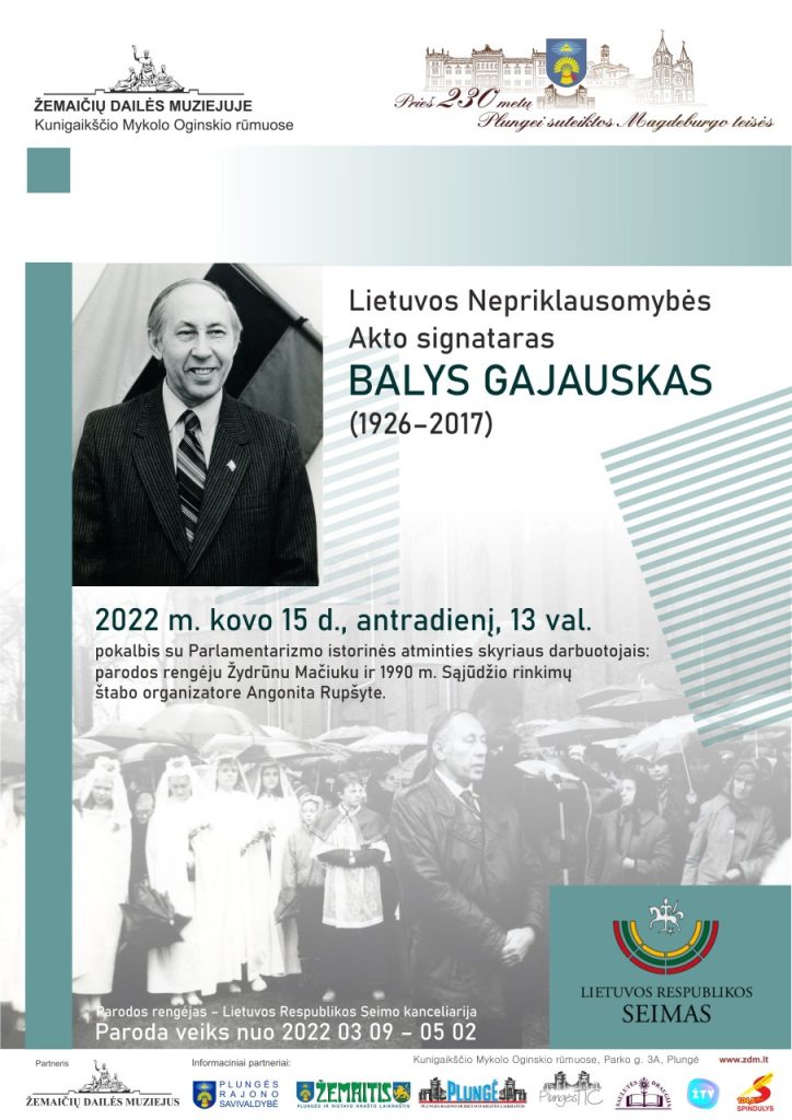 2022-03-15 Balys GAJAUSKAS Parodos atidarymas