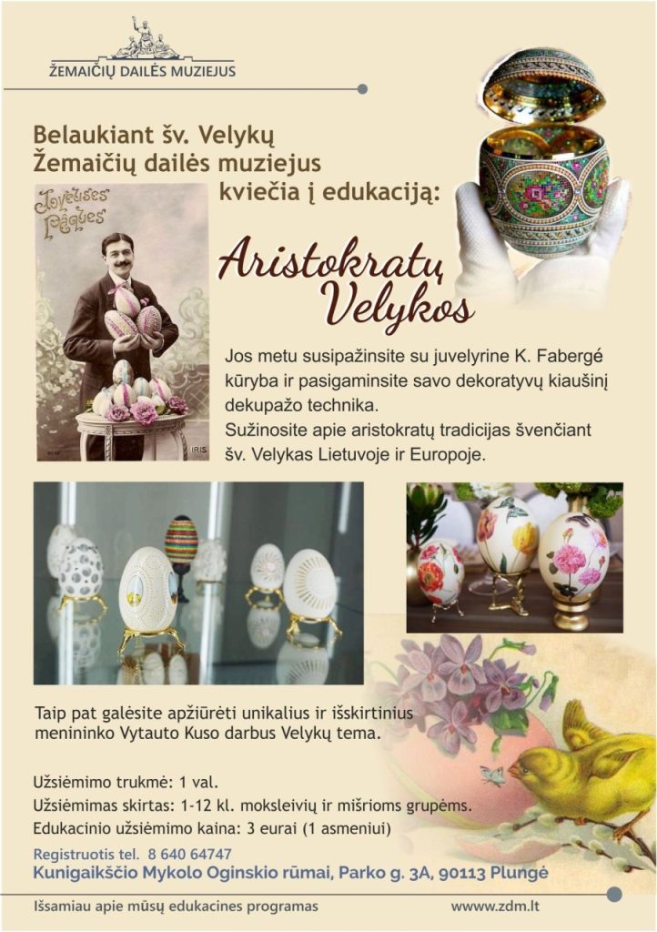 Užsiėmimai Aristokratų velykos