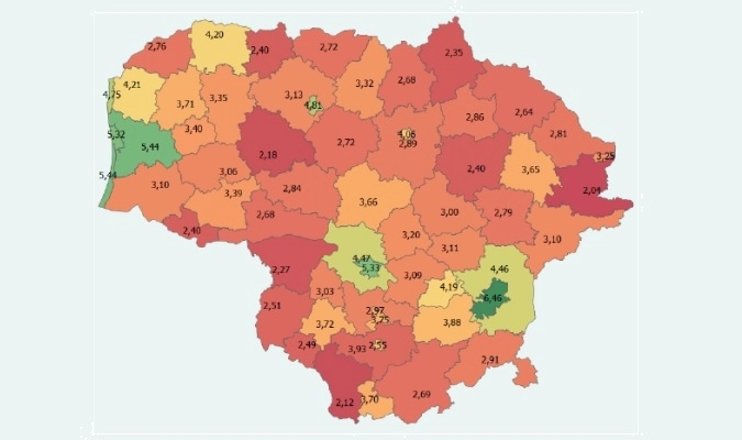 Savivaldybių gerovės indeksas 2022-03