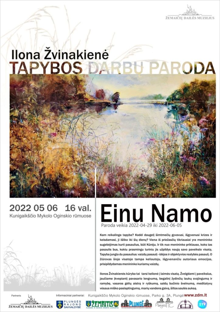 2022-05-06 Ilonos Žvinakienės tapybos darbų paroda „Einu namo“ Atidarymas