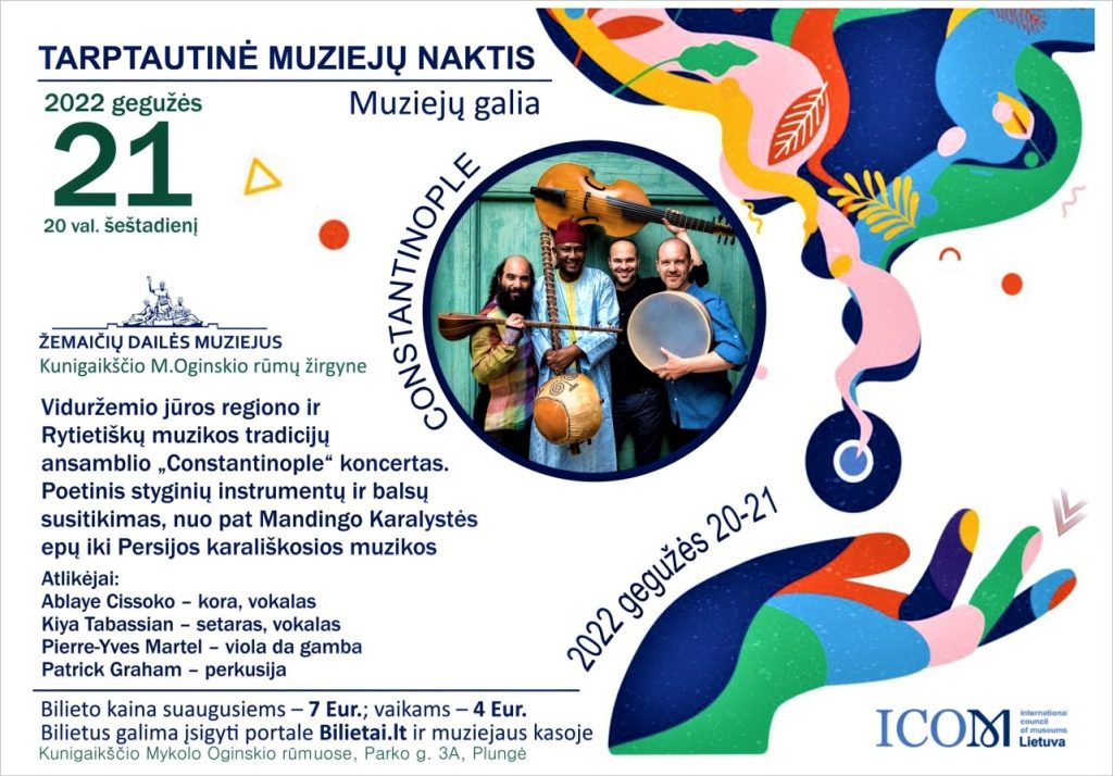 2022-05-21 Viduržemio jūros regiono ir Rytietiškų muzikos tradicijų ansamblio „Constantinople“ koncertas ,,TRAVERSEES“