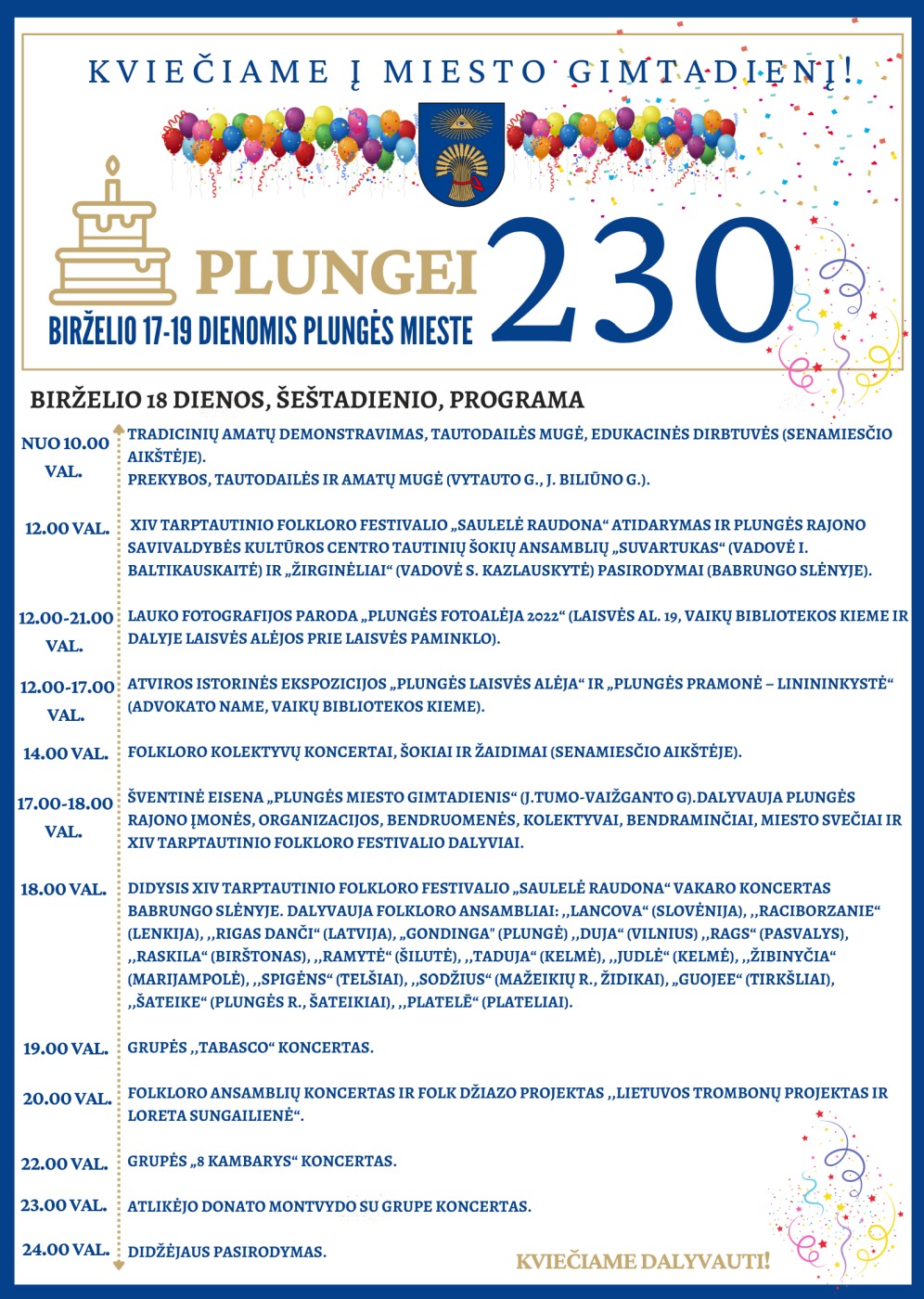 Plungės miesto šventė. 2022-06-18 Antroji šventės diena