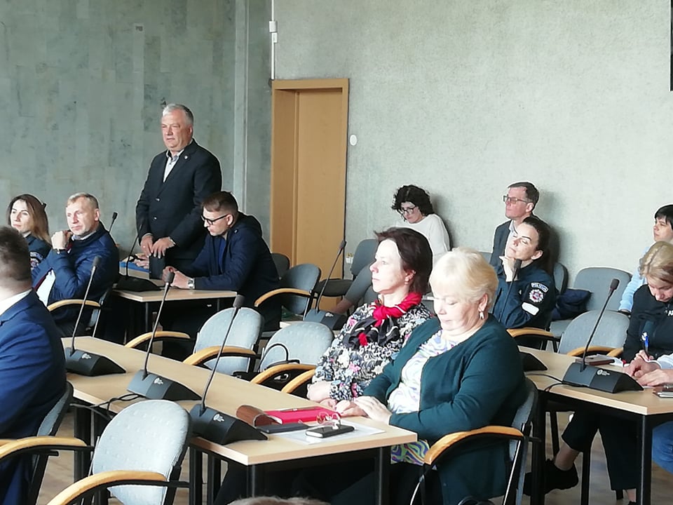 2022-05-19 Klaipėdos VPK viršininkas A. Motuzas susitiko su Plungės rajono savivaldybės vadovais, administracijos darbuotojais ir seniūnais