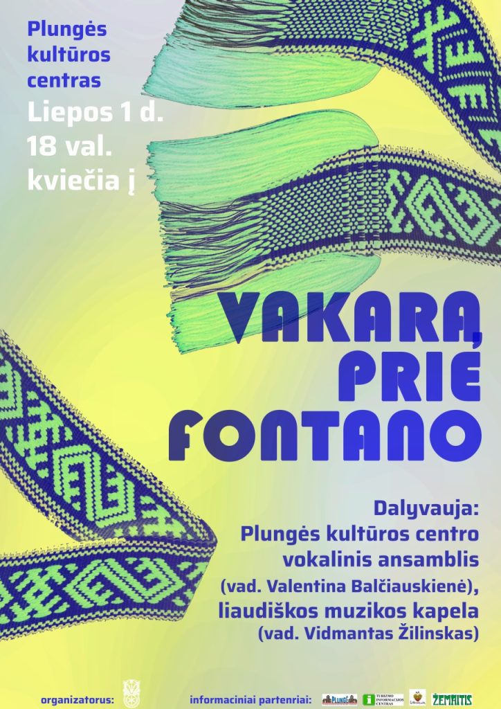 2022-07-01 Vakaras ,,Prie fontano“ su Plungės kultūros centro vokaliniu ansambliu ir liaudiškos muzikos kapela