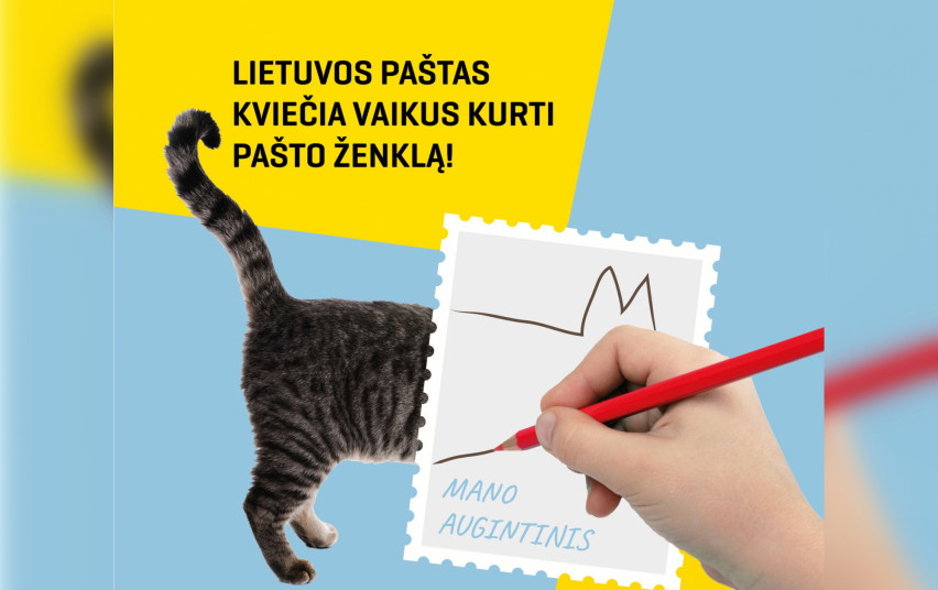 Naujas pašto ženklas – „Mano augintinis“. Konkursas vaikams