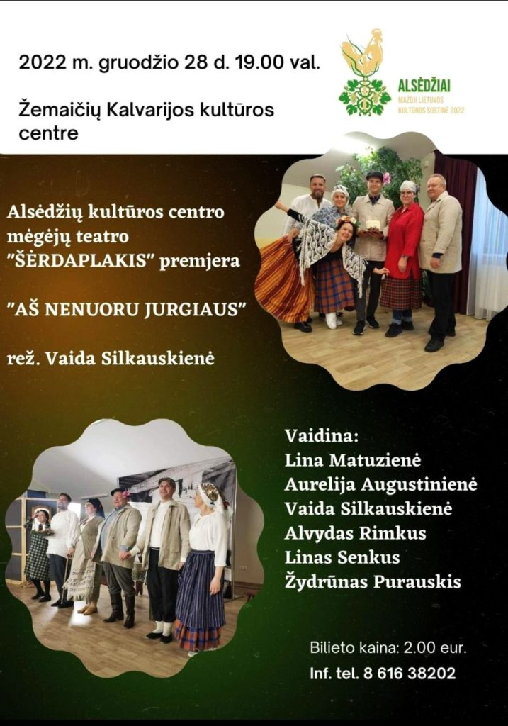 2022-12-28 Aš nenuoru Jurgiaus
