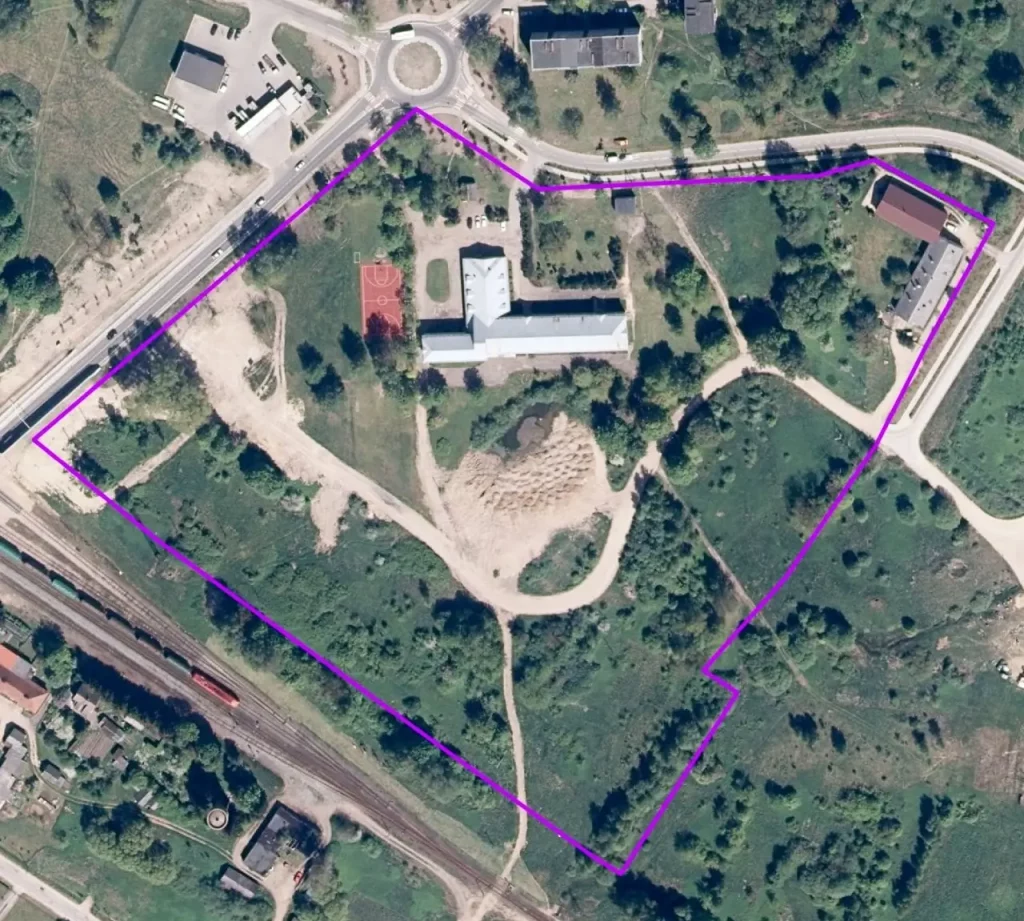 Suplanuota teritorija prie Babrungo progimnazijos