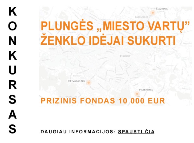 konkursas Plungės miesto ribas žyminčio ženklo idėjai sukurti