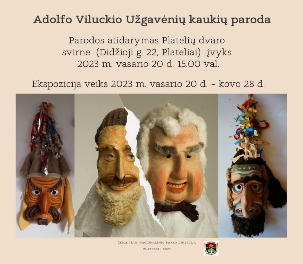 2023-02-20 Adolfo Viluckio Užgavėnių kaukių paroda