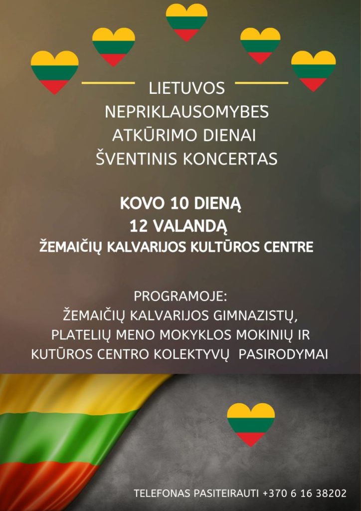 Lietuvos Nepriklausomybės atkūrimo dienos renginiai