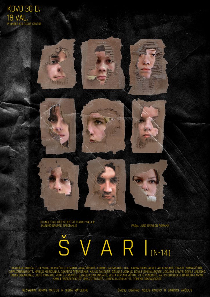 Teatro ,,Saula“ jaunimo grupės premjera ,,Švari“ 2023-03-30