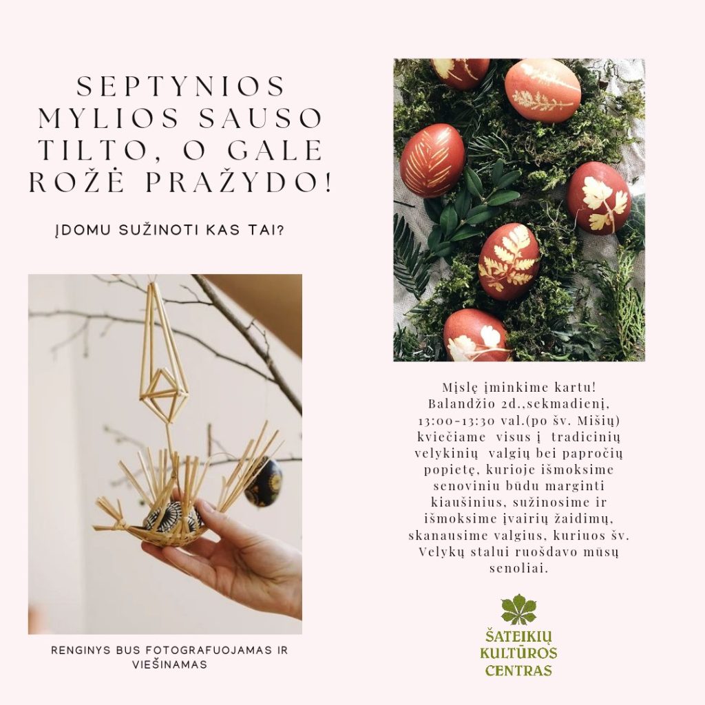 Edukacinė popietė artėjant Velykoms