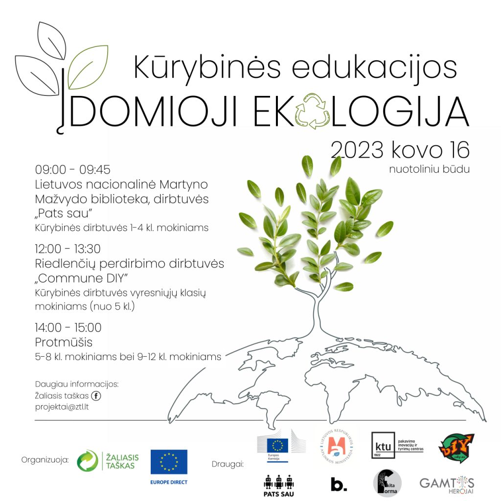 Žaliasis taškas. Kūrybinės edukacijos. 2023-03-16