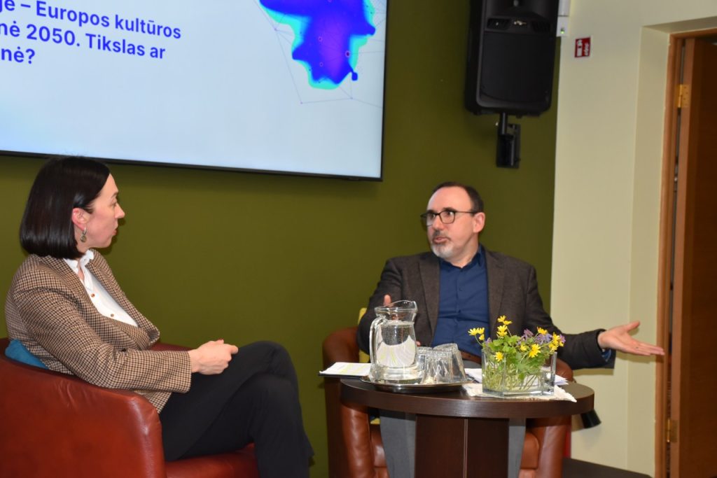 2023-04-25 Diskusija „Plungė – Europos kultūros sostinė 2050. Tikslas ar svajonė?“. Lietuvos nacionalinio dailės muziejaus direktorius Arūnas Gelūnas