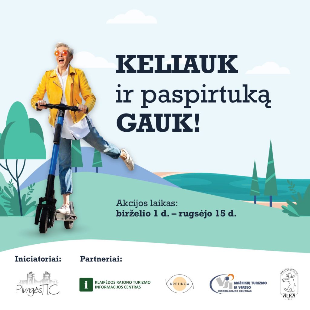 TIC VASAROS ŽAIDIMAS, prizas - paspirtukas