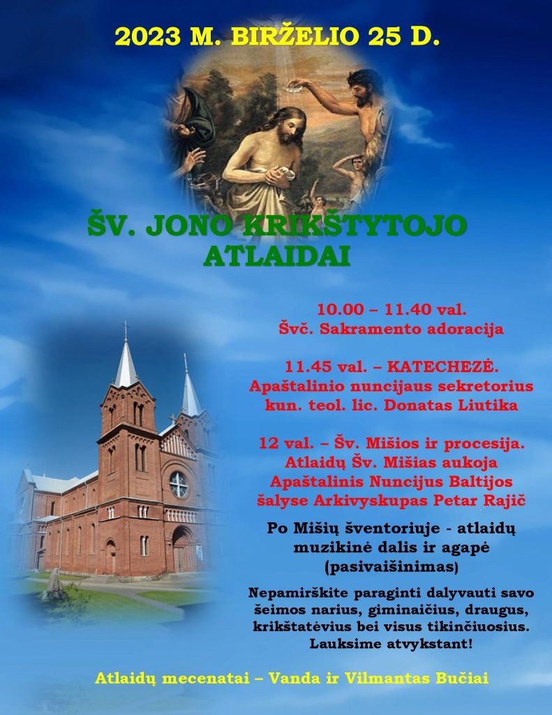 Šv. Jono Krikštytojo atlaidai 2023-06-25
