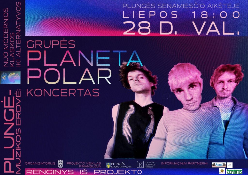 2023-07-28 Grupės ,,Planeta Polar“ koncertas (Renginys iš projekto ,,Plungė - muzikos erdvė: nuo modernios klasikos iki alternatyvos")