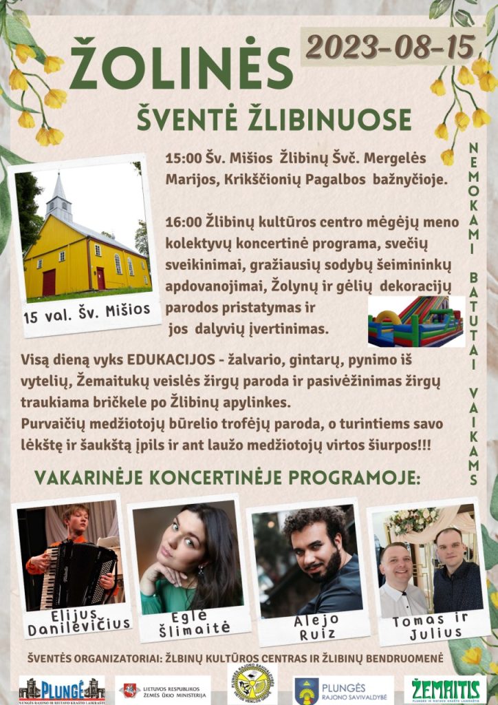 2023-08-15 Žolinės Žlibinuose. Programa