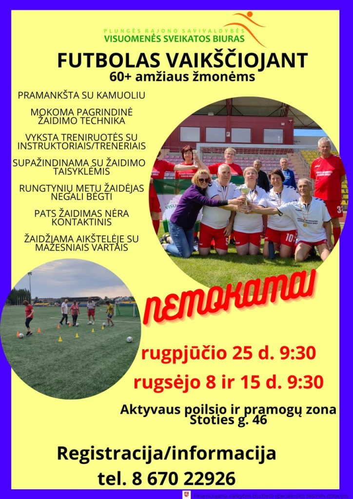 2023-08 FUTBOLAS VAIKŠČIOJANT. Užsiėmimai 2023-08-25, 2023-09-08, 2023-09-15