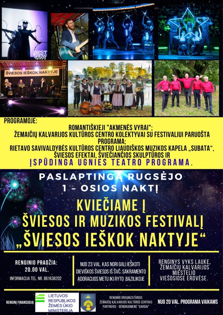 2023-09-01 Šviesos ieškok naktyje Žemaičių Kalvarijoje