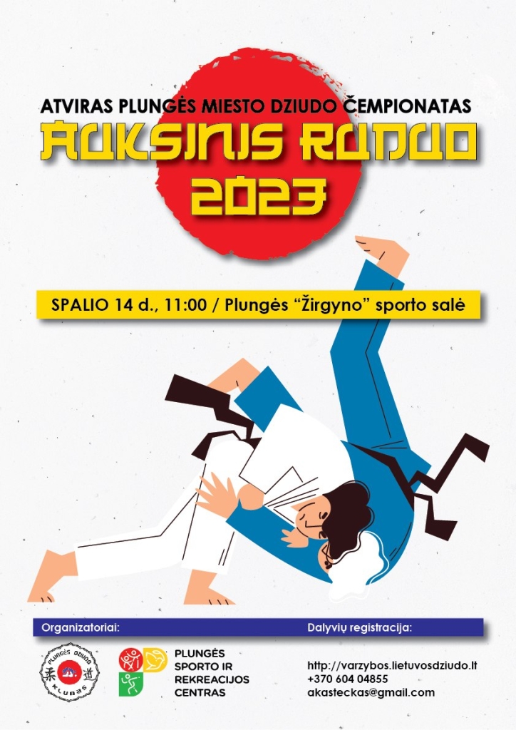 2023-10-14 Atviras Plungės miesto dziudo čempionatas "Auksinis ruduo 2023"