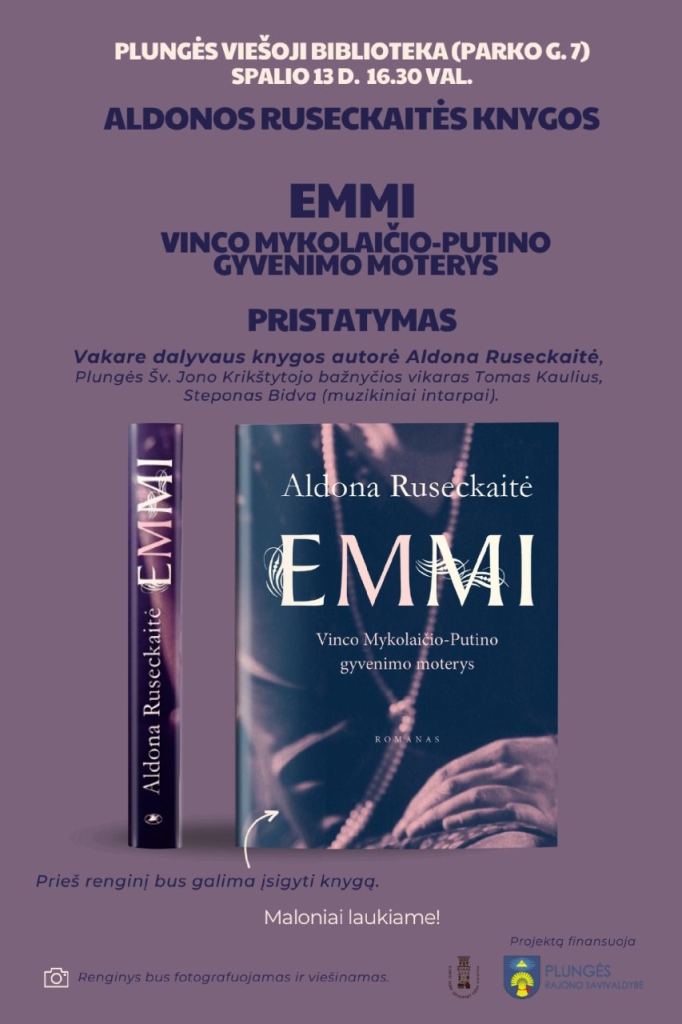 2023-10-13 A. Ruseckaitės knygos "EMMI. V. Mykolaičio-Putino gyvenimo moterys" pristatymas