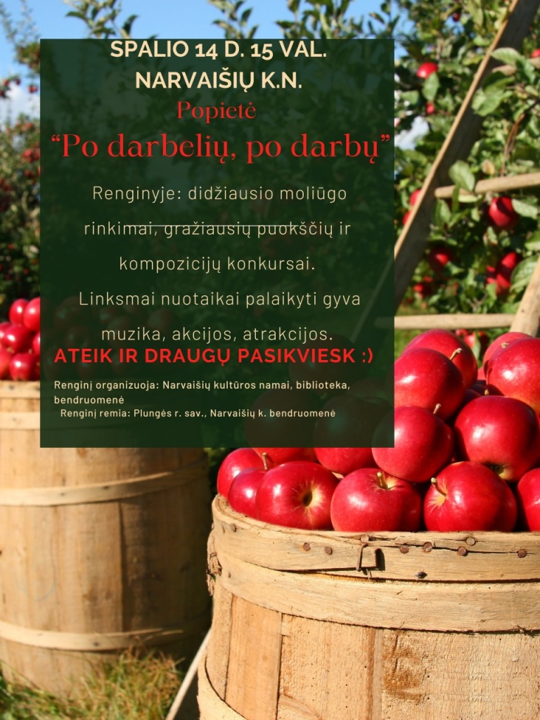 2023-10-14 Narvaišiai. Popietė "Po darbų"