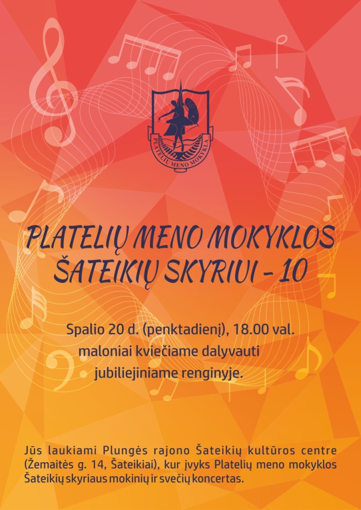 2023-10-20 Platelių meno mokyklos Šateikių skyriui 10 metų