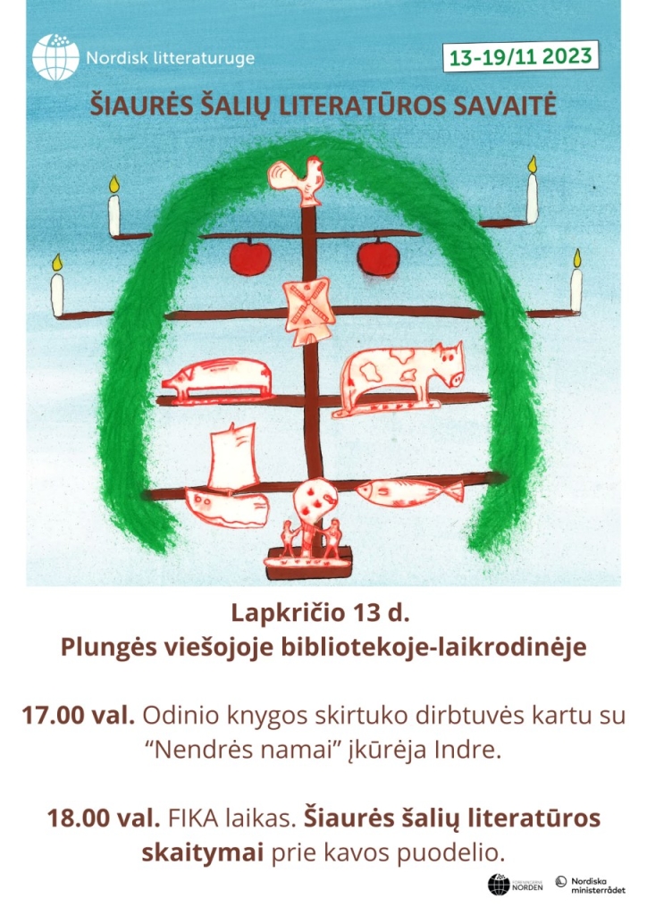 2023-11-13 Šiaurės šalių literatūros savaitės renginiai