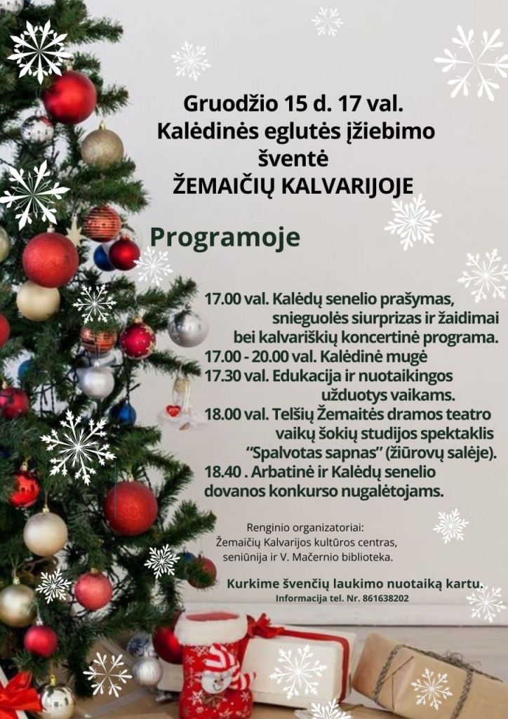 2023-12-15 Žem.Kalvarija eglės įžiebimas, koncertas