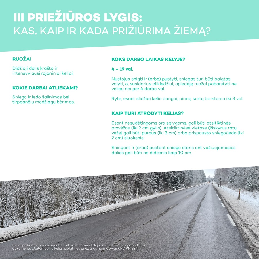 Žiemos atmintinė 3 priežiūros lygis
