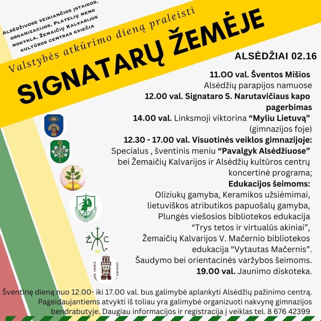 Vasario 16 - Lietuvos valstybės atkūrimo diena, renginiai