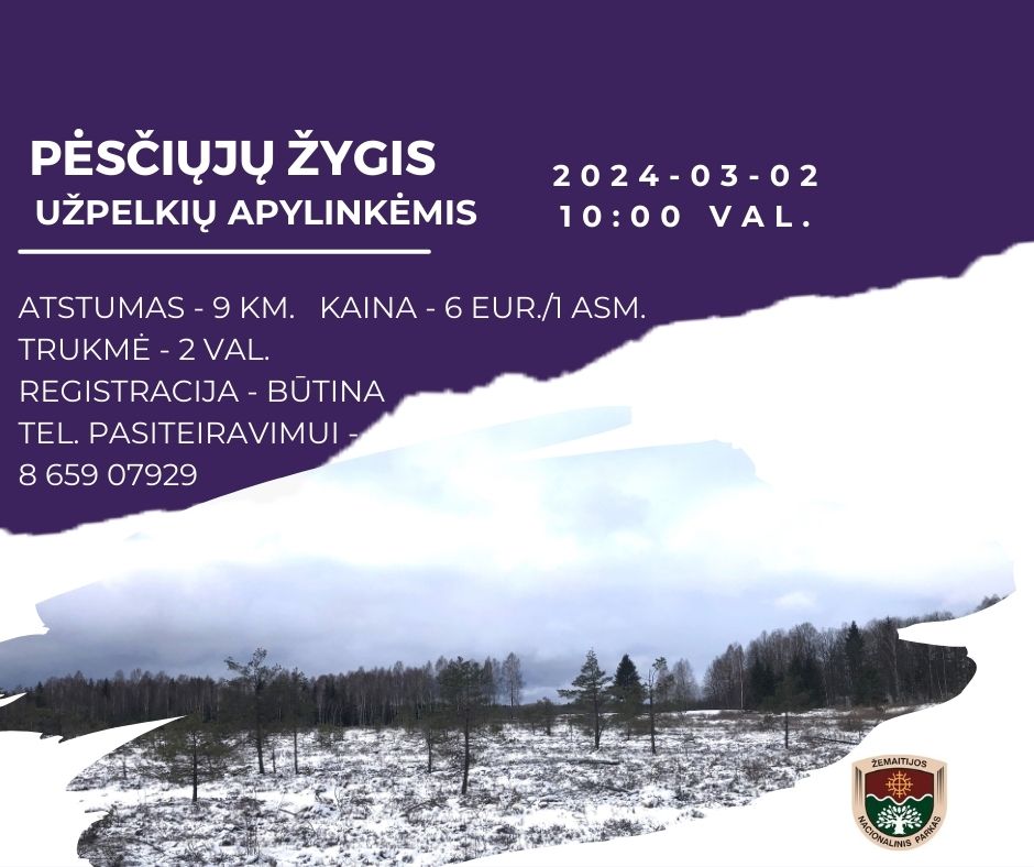 2024-03-02 Pėsčiųjų žygis Užpelkių apylinkėmis