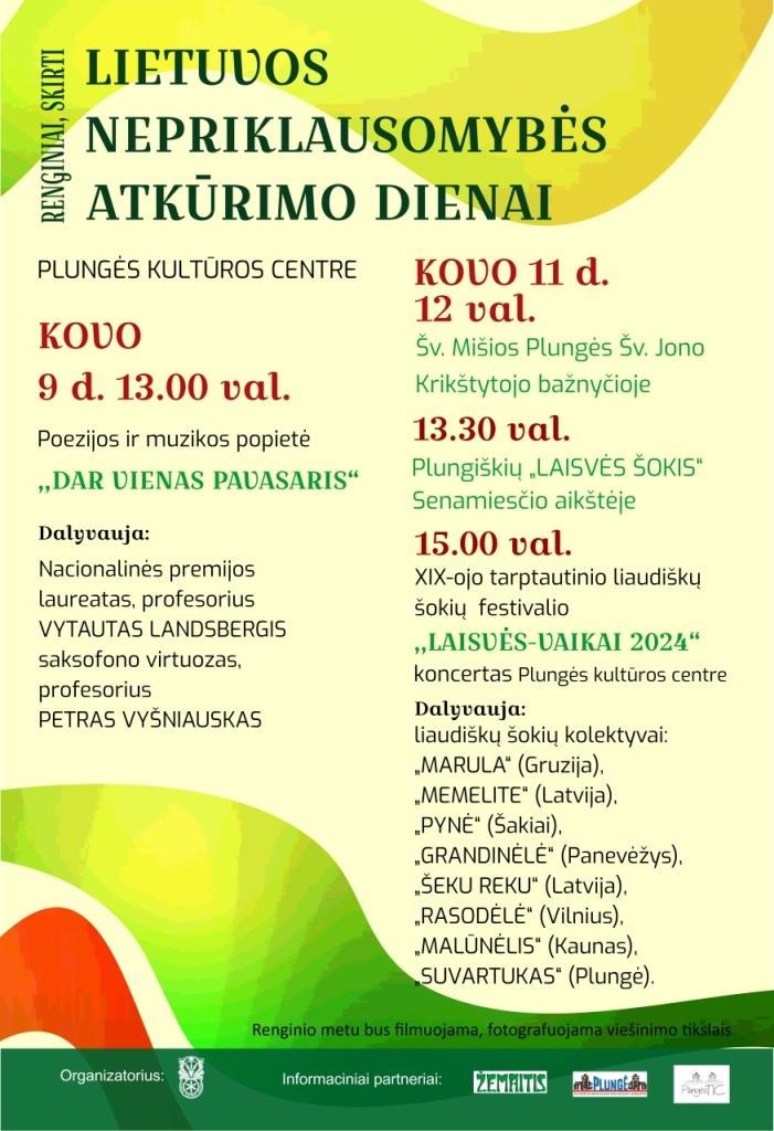 Lietuvos nepriklausomybės atkūrimo diena, renginiai