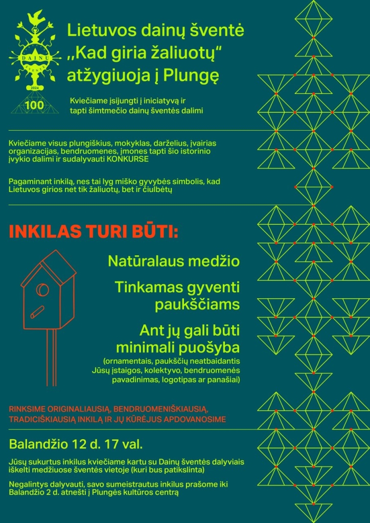 Lietuvos Dainų šventės žygis per Lietuvą. 2024-04-12, inkilų kūrimo ir meistravimo akcija
