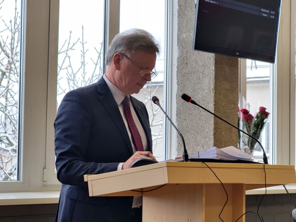 2024 metų biudžetą Savivaldybės tarybai pristatė meras Audrius Klišonis