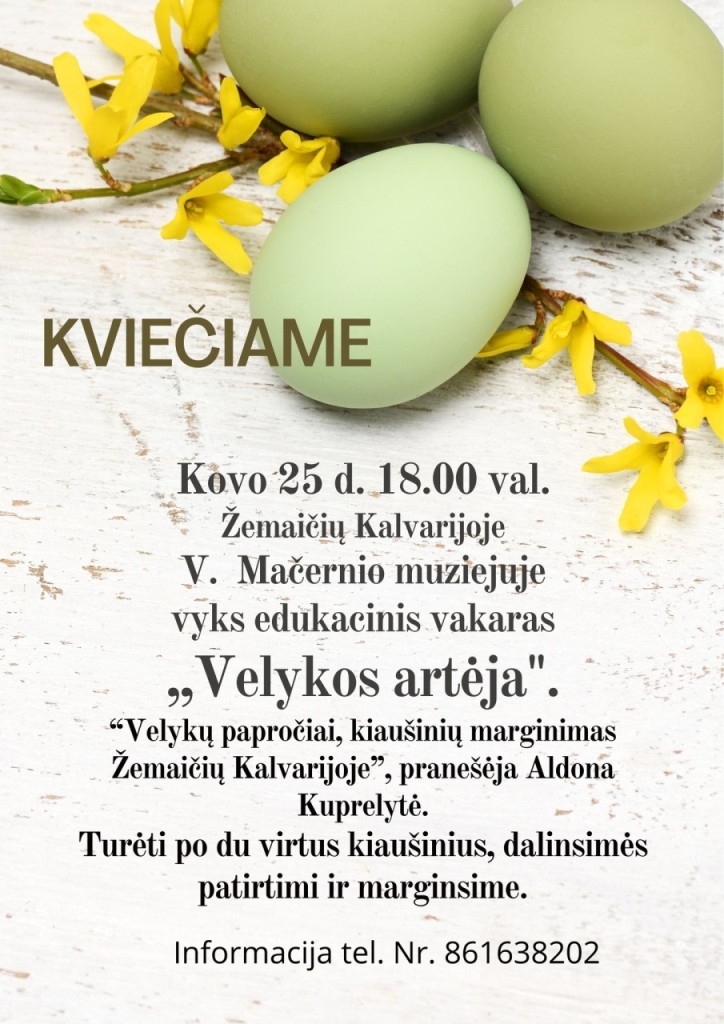 Edukacinis užsiėmimas "Velykos artėja"