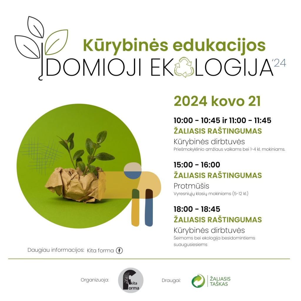 2024-03-21 nemokamas aplinkosauginis renginys, skirtas ŽEMĖS dienai paminėti „Įdomioji ekologija“