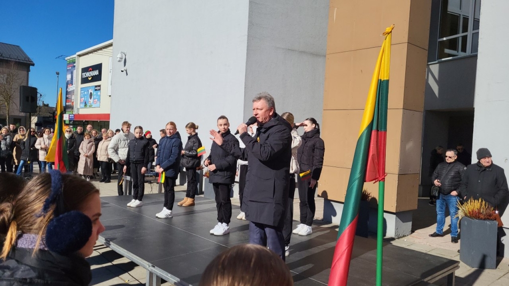 Savivaldybės mero Audriaus Klišonio sveikinimai Kovo 11-osios proga