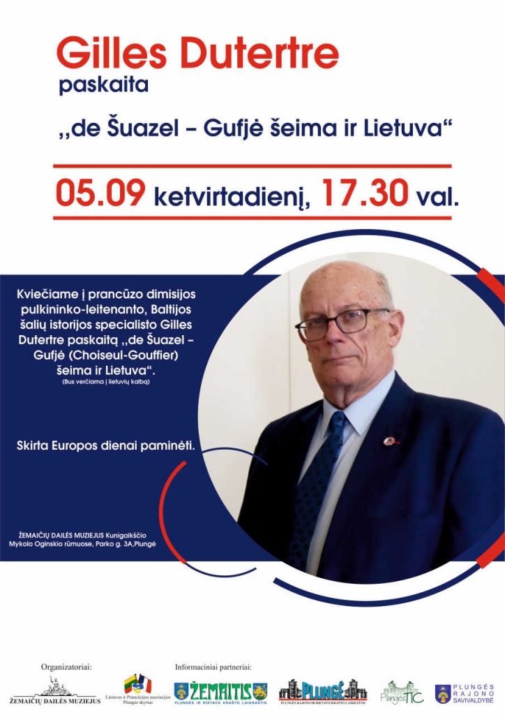 Paskaita „de Šuazel – Gufjė (Choiseul-Gouffier) šeima ir Lietuva“