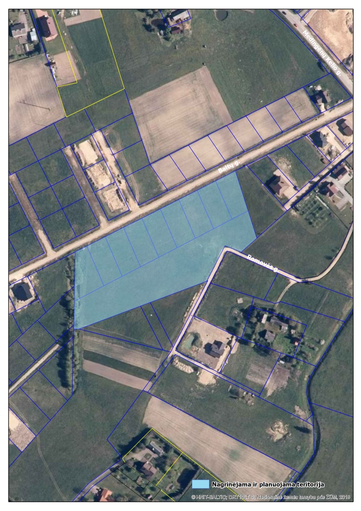 Planuojama teritorija Pakerų k., tarp Baltų ir Romovės g.