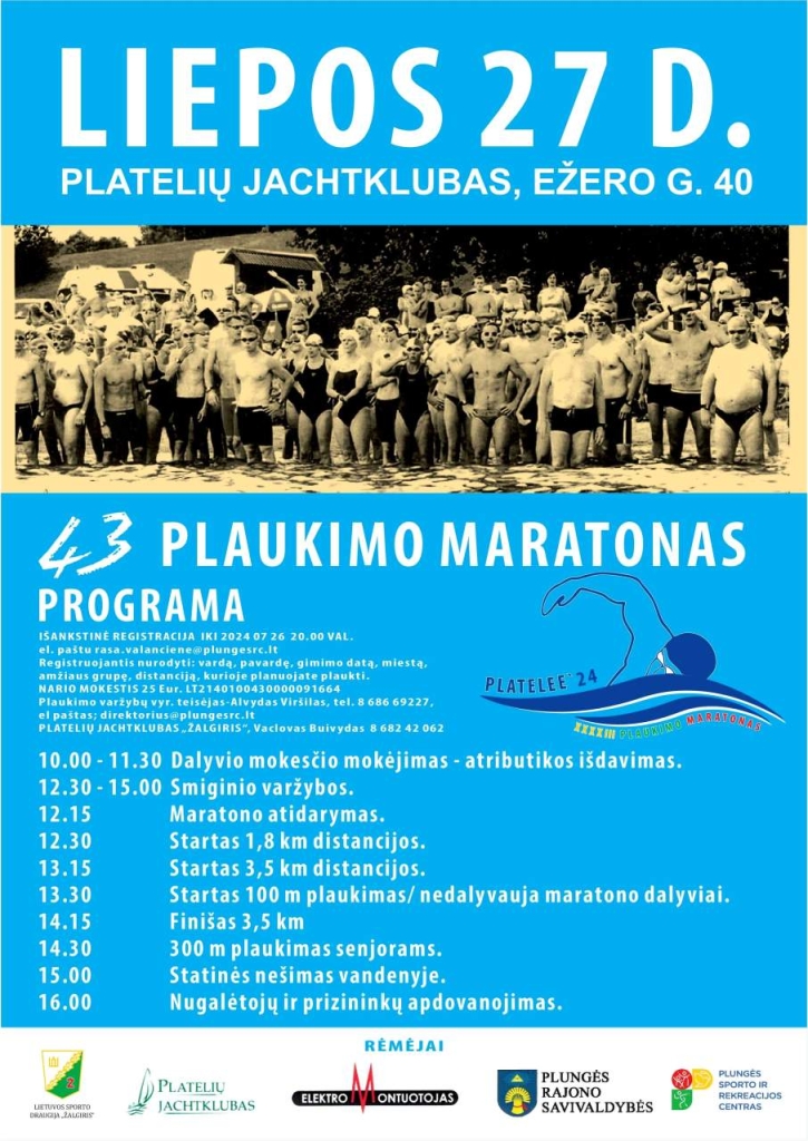 Plaukimo Maratonas, programa
