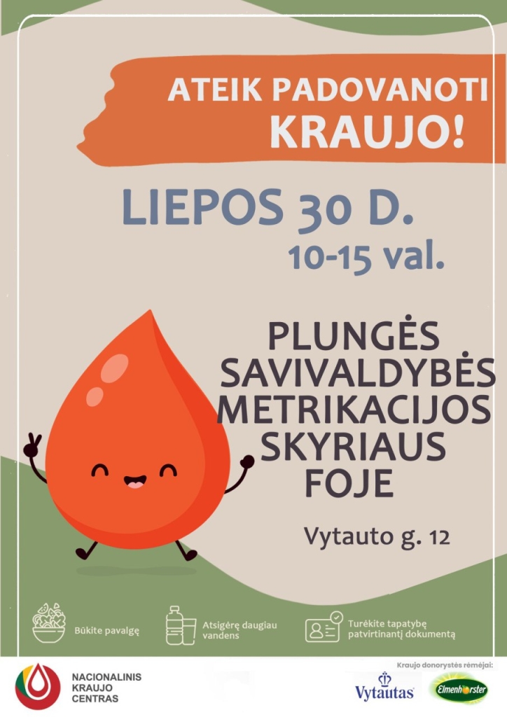 Ateik padovanoti kraujo
