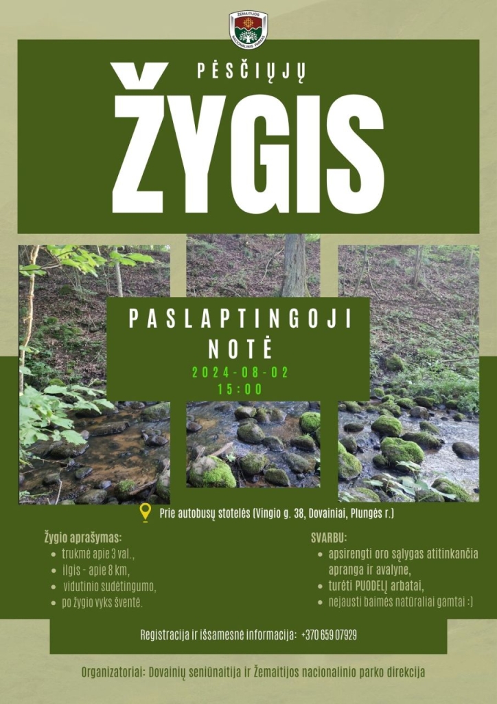 Pėsčiųjų žygis NOTĖ