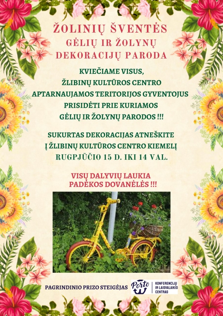 Kvietimas dalyvauti gėlių ir žolynų parodoje